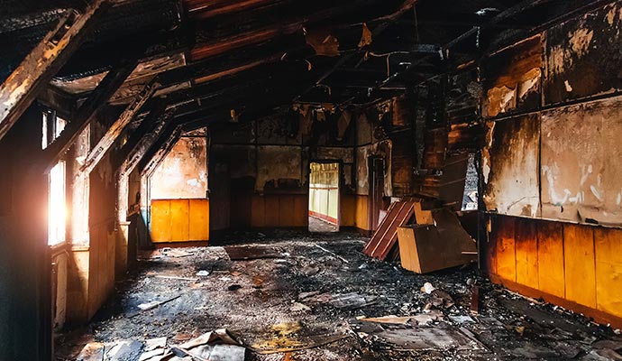 Fire damage restoration service