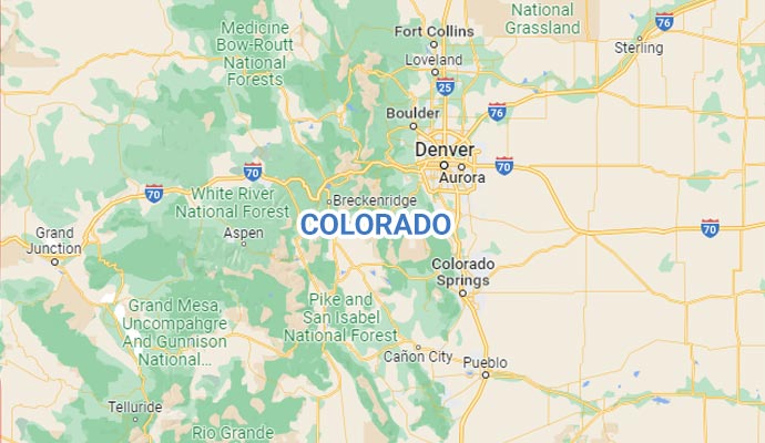 KW Restoration Colorado Springs Service Area Map