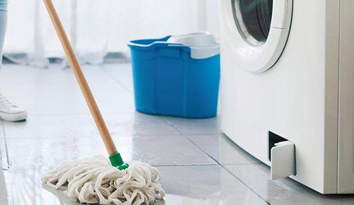 washing machine overflow cleanup