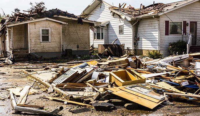 storm damaged property