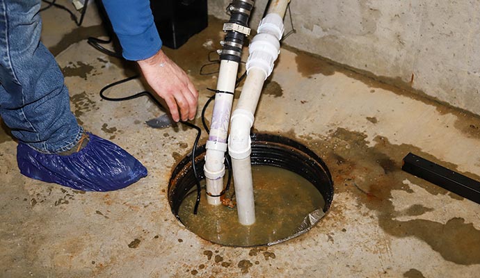 Sump pump overflow