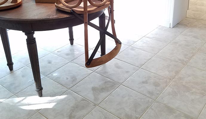 Wet tile and grout